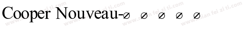 Cooper Nouveau字体转换
